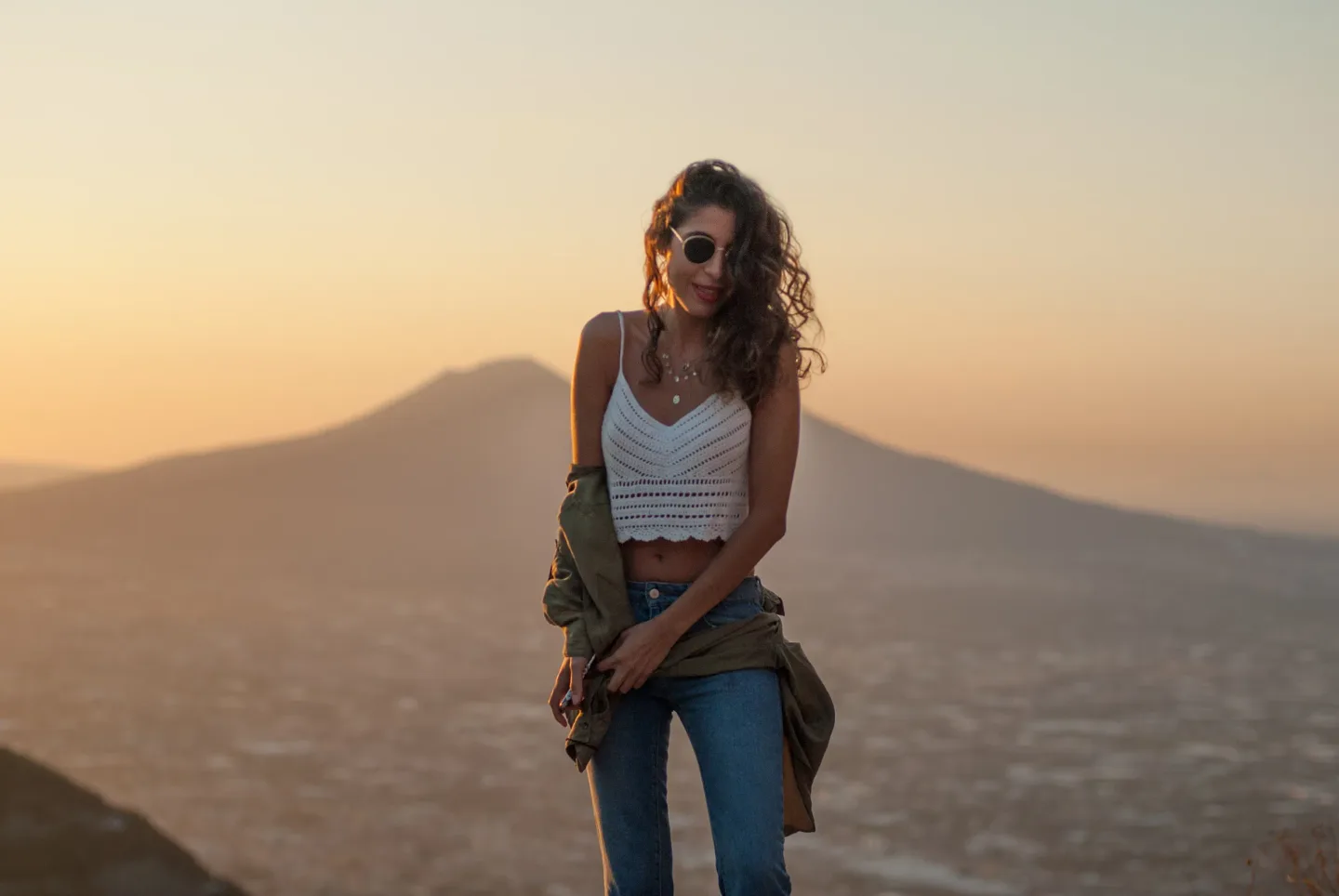 Camelia on a motorbike in Tramonti — frame 09