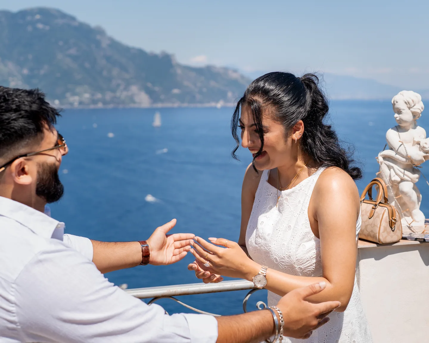 A close view of the ring exchange
