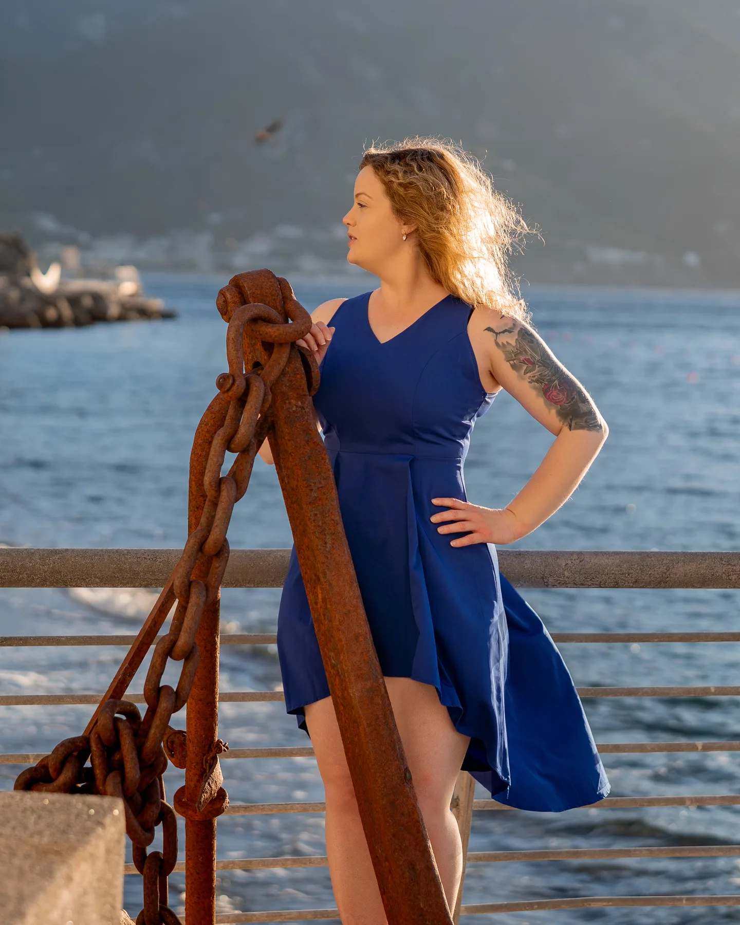 Nathalie looking across the water