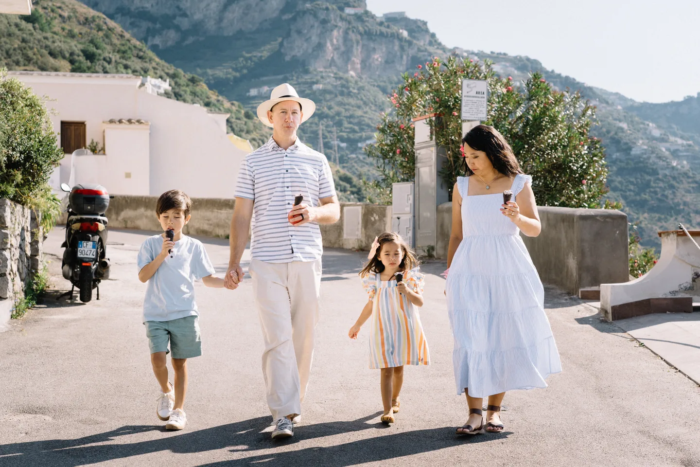 Nick & family — photoshoot in Praiano