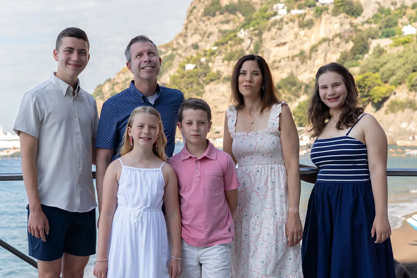 A closer portrait of the family by the sea
