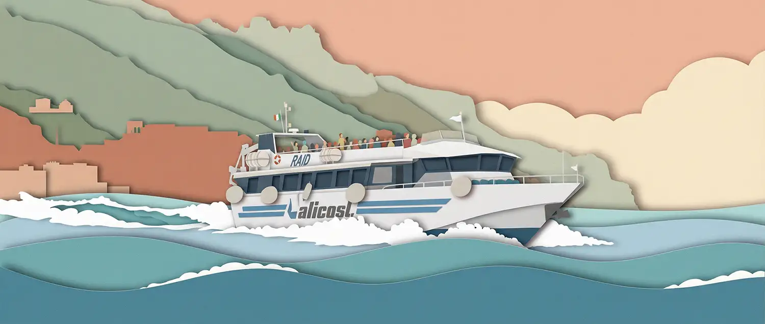 Ferry on the Amalfi Coast